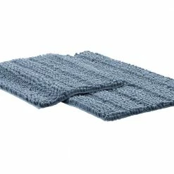 Best reviews of 💯 2-Pack Chenille Noodle 21x34 inch bath mat with non-slip Blue by MODERN THREADS ❤️