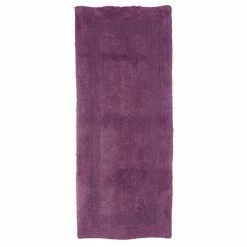 Cheapest 🤩 60 in. x 24 in. in Eggplant Purple Reversible Cotton Rectangle Bath Mat by Lavish Home 🎁