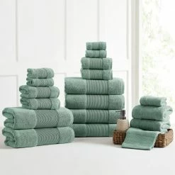 Budget 😉 Air Cloud 18-Piece Eucalyptus Towel Set by MODERN THREADS ⭐