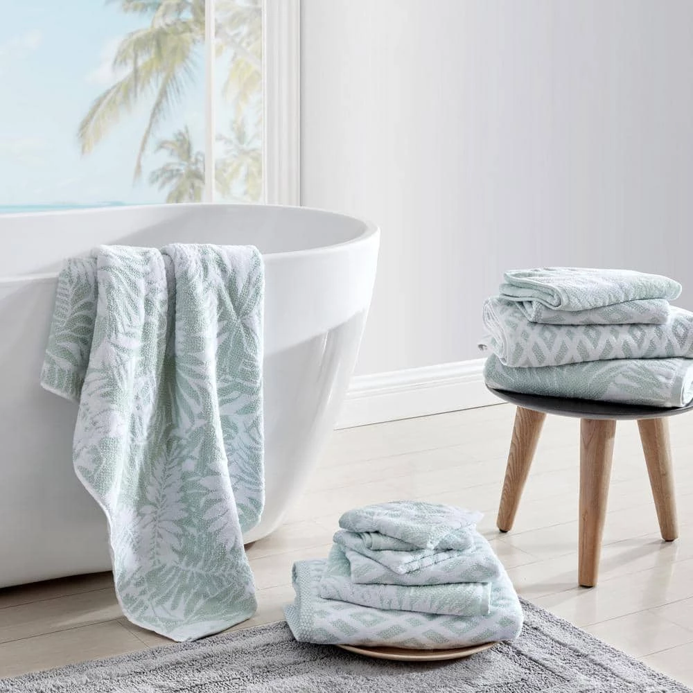 Best Pirce ๐ Lago Palm 6-Piece Green Floral Cotton Towel Set by Tommy Bahama ๐งจ 5 Best Pirce ๐ Lago Palm 6-Piece Green Floral Cotton Towel Set by Tommy Bahama ๐งจ - Image 5