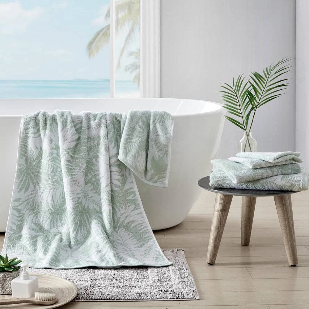 Best Pirce ๐ Lago Palm 6-Piece Green Floral Cotton Towel Set by Tommy Bahama ๐งจ 2 Best Pirce ๐ Lago Palm 6-Piece Green Floral Cotton Towel Set by Tommy Bahama ๐งจ - Image 2