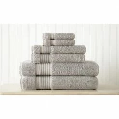 Promo ❤️ Grey 6-Piece 100% Turkish Cotton Towel Set by MODERN THREADS ❤️
