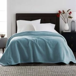 Brand new 🔥 Velvet Plush Blue Woven Polyester Mineral Full/Queen Blanket by Harper Lane 💯