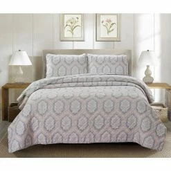 Best reviews of 💯 Haven 3-piece Gray Microfiber Full/Queen Quilt Set by Harper Lane 😀