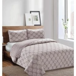 Best reviews of ✨ Mapleton Medallion 3-Piece Grey Microfiber Quilt Set by Harper Lane 🌟