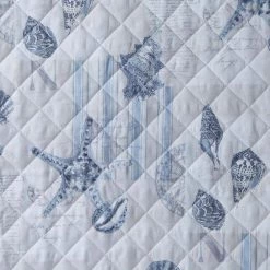 Best Pirce 👏 Ocean Postcards 3-Piece Blue Microfiber Quilt Set by Harper Lane ✨ -Harper Lane Sales harper lane bedding sets 14742 1f 1000