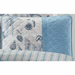 Best Pirce 👏 Ocean Postcards 3-Piece Blue Microfiber Quilt Set by Harper Lane ✨ -Harper Lane Sales harper lane bedding sets 14742 4f 1000
