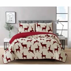 Wholesale ๐ Claus 2-Piece White Microfiber Twin Quilt Set by Harper Lane ๐