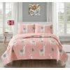 Best deal 🧨 Cool Llama 2-Piece Pink Microfiber Twin Quilt Set by Harper Lane 👍