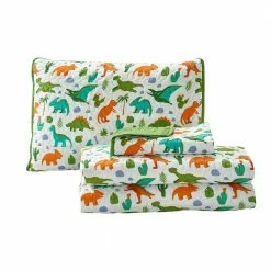 Wholesale 💯 Dinosaur Park 3-Piece Multi-Colored Qult Set Full/Queen by Harper Lane 🎉 -Harper Lane Sales harper lane bedding sets 15372 4f 1000