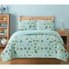 Cheap 🎁 Puppies 2-Piece Blue Microfiber Twin Quilt Set by Harper Lane 🔔
