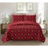 Hot Sale 🧨 Rudolph 3-Piece Red Microfiber King Quilt Set by Harper Lane 🛒