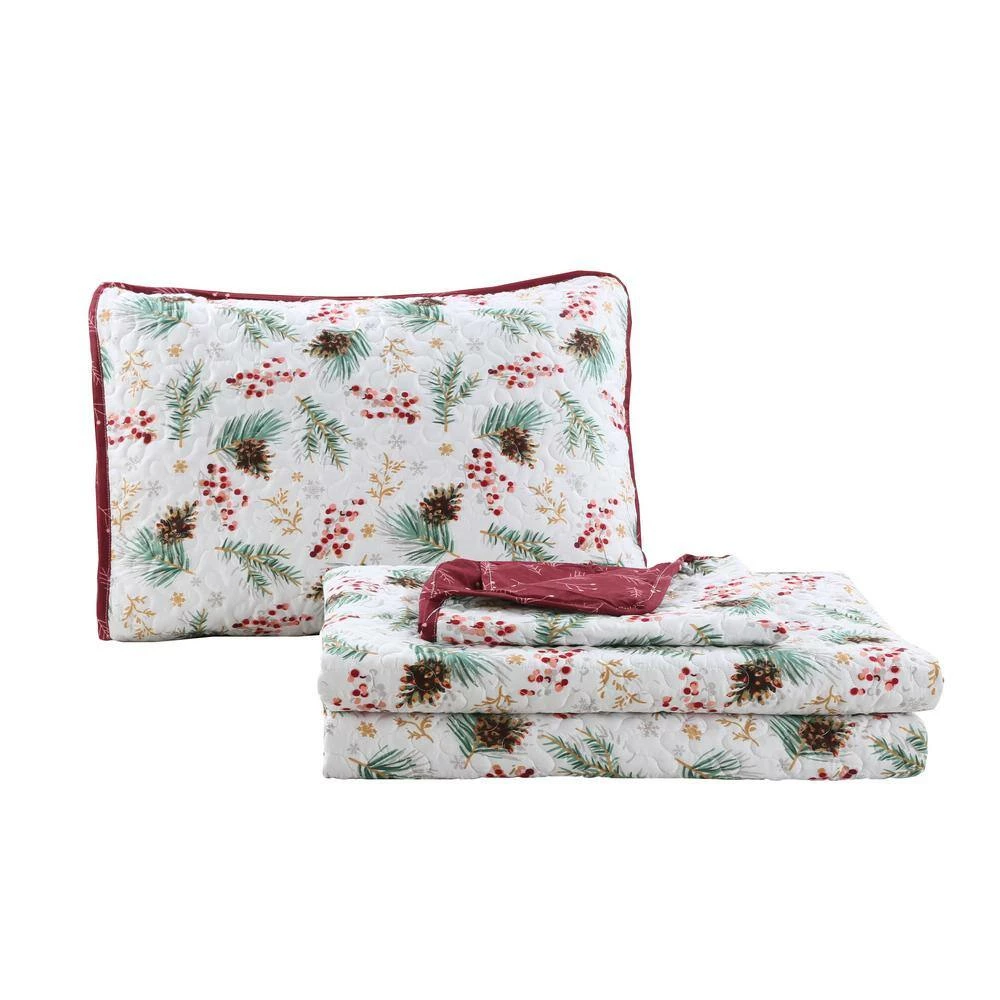 Top 10 ๐ Pinecone 3-Piece White Microfiber King Quilt Set by Harper Lane ๐ 3 Top 10 ๐ Pinecone 3-Piece White Microfiber King Quilt Set by Harper Lane ๐ - Image 3