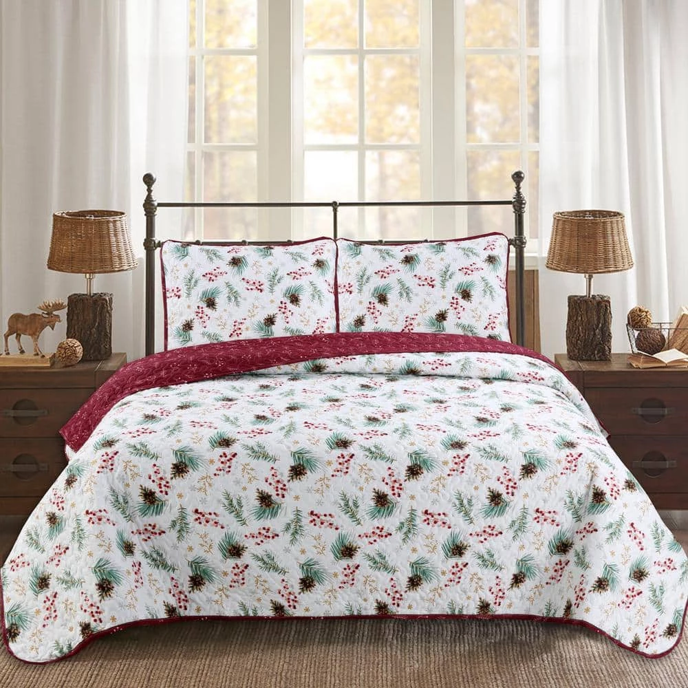 Top 10 ๐ Pinecone 3-Piece White Microfiber King Quilt Set by Harper Lane ๐ 1 Top 10 ๐ Pinecone 3-Piece White Microfiber King Quilt Set by Harper Lane ๐