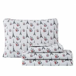 Outlet ✨ Take Me to Paris 2-Piece White Microfiber Twin Quilt Set by Harper Lane 😀 -Harper Lane Sales harper lane bedding sets 15882 1f 1000