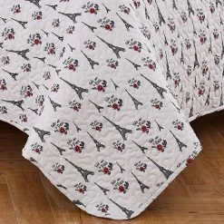 Outlet ✨ Take Me to Paris 2-Piece White Microfiber Twin Quilt Set by Harper Lane 😀 -Harper Lane Sales harper lane bedding sets 15882 4f 1000