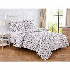 Outlet ✨ Take Me to Paris 2-Piece White Microfiber Twin Quilt Set by Harper Lane 😀
