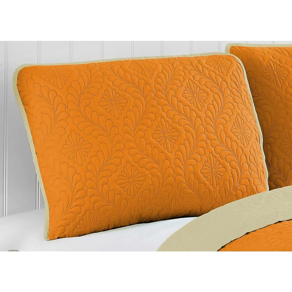 New ๐ฅ Solid Medallion 2-Piece Orange/Tan Microfiber Twin Quilt Set by Harper Lane ๐ 3 New ๐ฅ Solid Medallion 2-Piece Orange/Tan Microfiber Twin Quilt Set by Harper Lane ๐ - Image 3