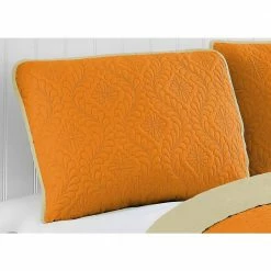 Budget 🧨 Solid Medallion 3-Piece Orange/Tan Microfiber Full/Queen Quilt Set by Harper Lane 🔥 -Harper Lane Sales harper lane bedding sets 15908 4f 1000