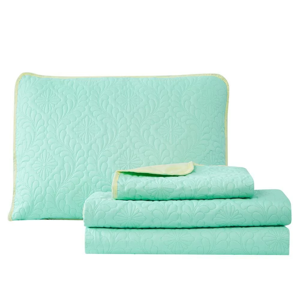 Coupon ๐ Solid Medallion Full/Queen Microfiber Mint/Aqua 3-Piece Quilt Set by Harper Lane โ๏ธ 5 Coupon ๐ Solid Medallion Full/Queen Microfiber Mint/Aqua 3-Piece Quilt Set by Harper Lane โ๏ธ - Image 5
