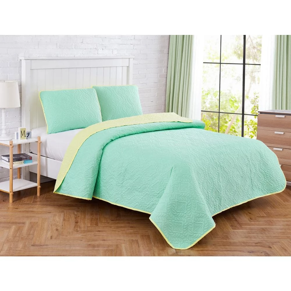 Coupon ๐ Solid Medallion Full/Queen Microfiber Mint/Aqua 3-Piece Quilt Set by Harper Lane โ๏ธ 1 Coupon ๐ Solid Medallion Full/Queen Microfiber Mint/Aqua 3-Piece Quilt Set by Harper Lane โ๏ธ