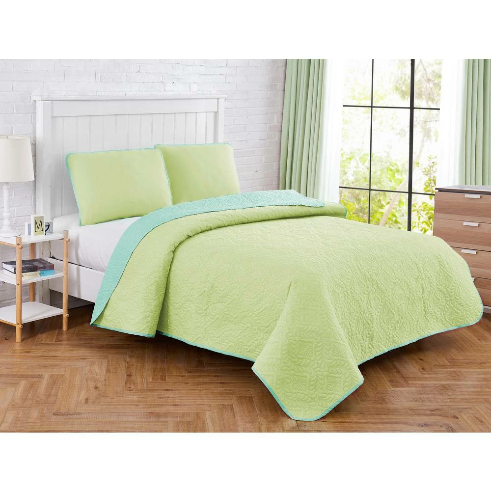 Coupon ๐ Solid Medallion Full/Queen Microfiber Mint/Aqua 3-Piece Quilt Set by Harper Lane โ๏ธ 2 Coupon ๐ Solid Medallion Full/Queen Microfiber Mint/Aqua 3-Piece Quilt Set by Harper Lane โ๏ธ - Image 2