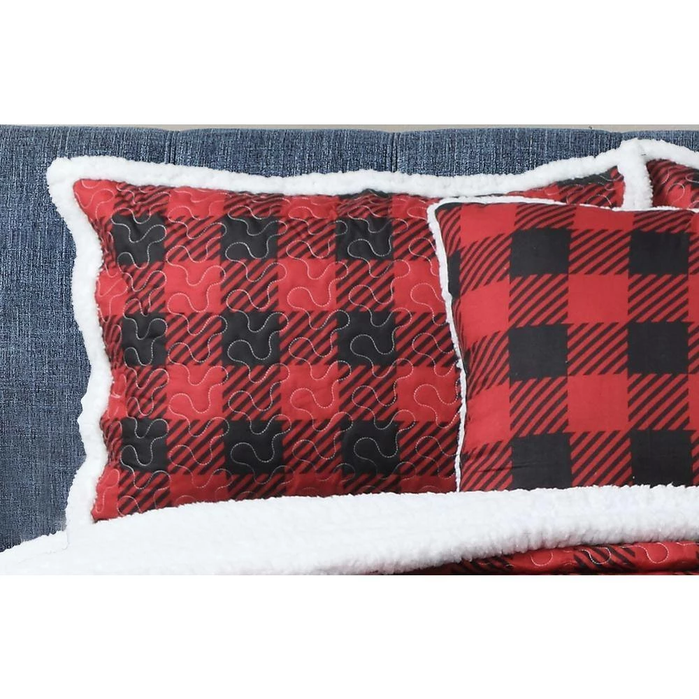 Best Pirce ๐ Canyon Plaid 4-Piece Red Microfiber King Quilt Set by Harper Lane ๐ 2 Best Pirce ๐ Canyon Plaid 4-Piece Red Microfiber King Quilt Set by Harper Lane ๐ - Image 2