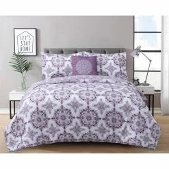 Discount 🎉 Dustin 3-Piece Purple Microfiber Twin Comforter Set by Harper Lane 😉