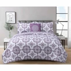 Flash Sale 🛒 Dustin 4-Piece Purple Microfiber Full / Queen Comforter Set by Harper Lane 🥰