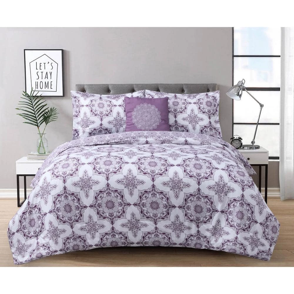 Flash Sale ๐ Dustin 4-Piece Purple Microfiber Full / Queen Comforter Set by Harper Lane ๐ฅฐ 1 Flash Sale ๐ Dustin 4-Piece Purple Microfiber Full / Queen Comforter Set by Harper Lane ๐ฅฐ