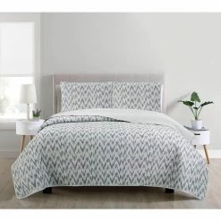 Deals 🛒 Victoria White Microfiber King Quilt Set (3-Piece) by Harper Lane 🎁