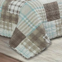 Cheapest 🎉 Aubin Patchwork 3-Piece Grey Microfiber Full/Queen Quilt Set by Harper Lane ⌛ -Harper Lane Sales harper lane bedding sets 17247 4f 1000