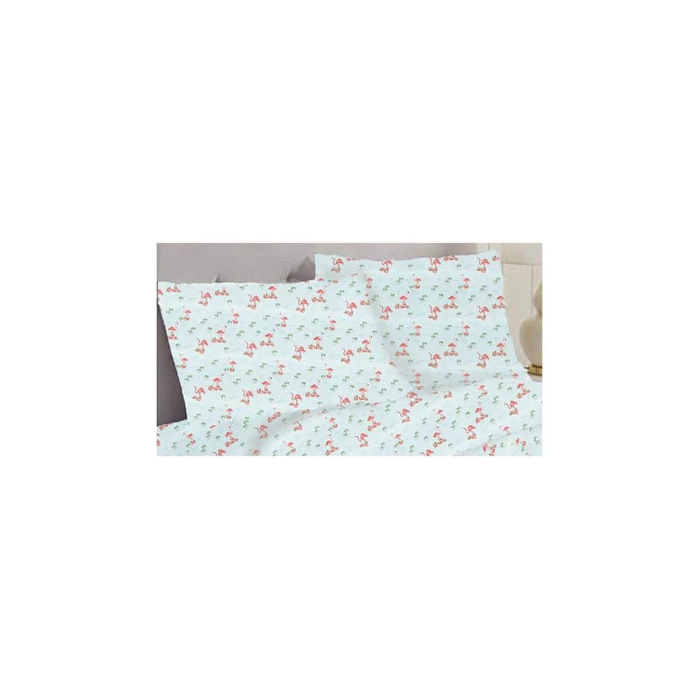 Deals ๐ 2-Piece Pink Green Flamingo Palm Trees Coastal Microfiber Standard Pillowcase Set by Harper Lane โญ 1 Deals ๐ 2-Piece Pink Green Flamingo Palm Trees Coastal Microfiber Standard Pillowcase Set by Harper Lane โญ