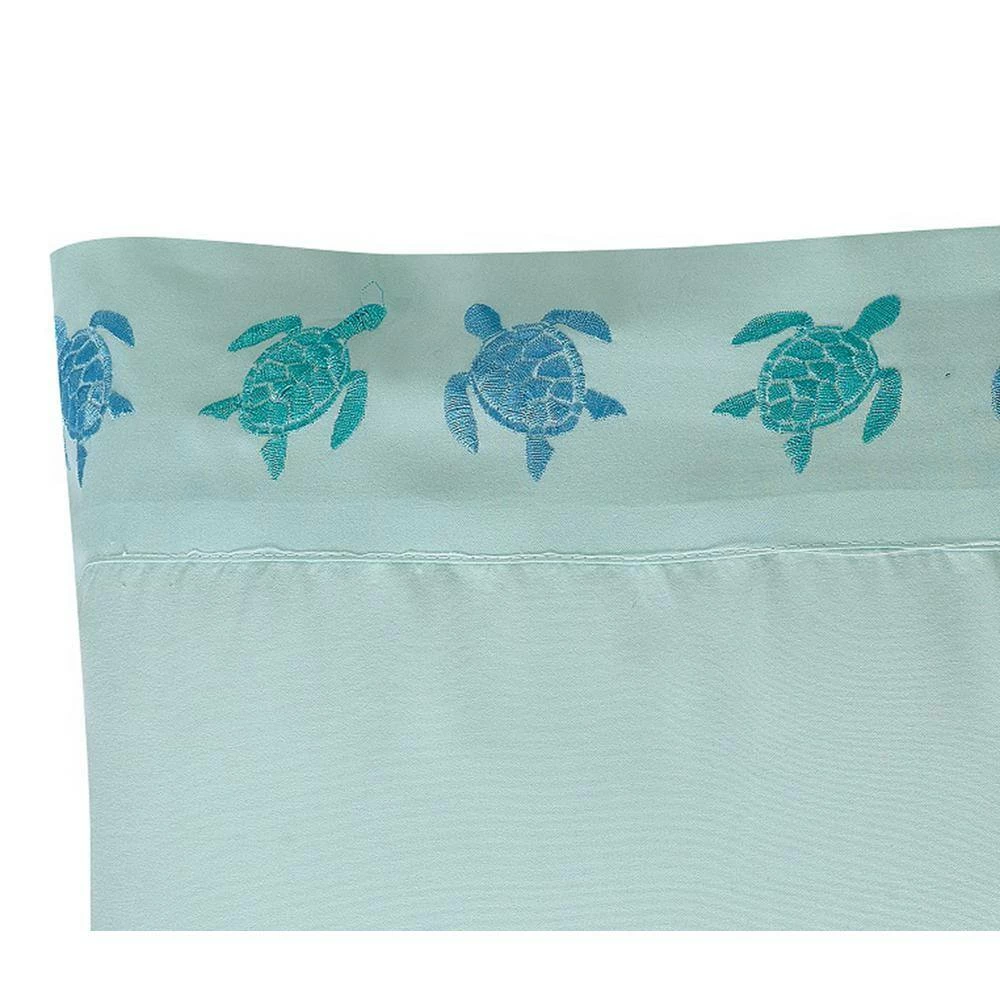 Cheapest โญ Turtle Blues Blue Microfiber Embroidered Pillowcases (Set of 2) by Harper Lane ๐ 3 Cheapest โญ Turtle Blues Blue Microfiber Embroidered Pillowcases (Set of 2) by Harper Lane ๐ - Image 3