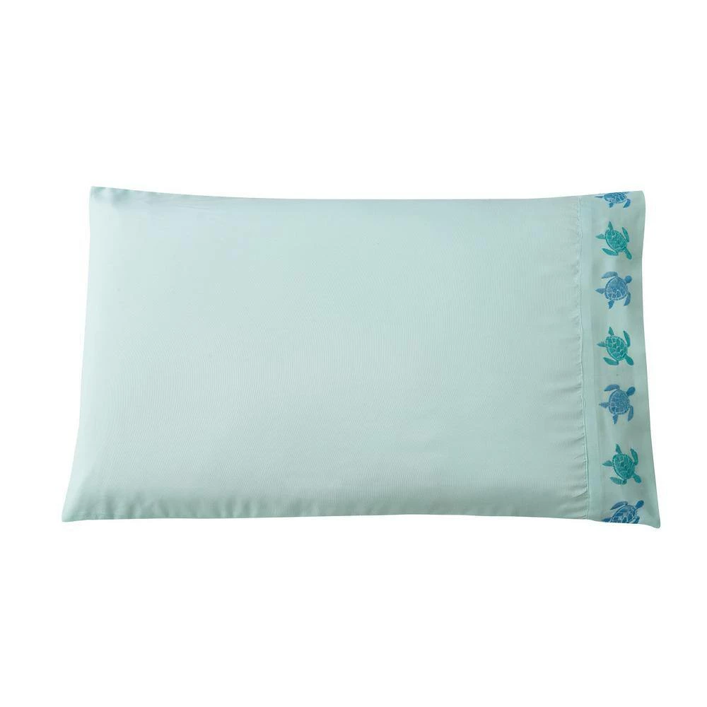 Cheapest โญ Turtle Blues Blue Microfiber Embroidered Pillowcases (Set of 2) by Harper Lane ๐ 2 Cheapest โญ Turtle Blues Blue Microfiber Embroidered Pillowcases (Set of 2) by Harper Lane ๐ - Image 2
