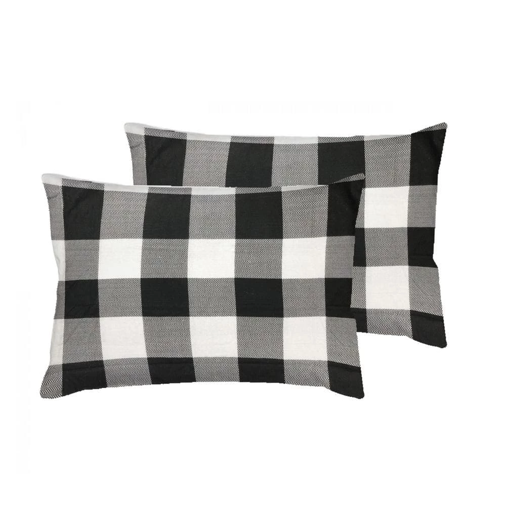 Hot Sale ๐ Ebony Plaid 2-Piece Microfiber White Pillowcase Pair by Harper Lane ๐ 1 Hot Sale ๐ Ebony Plaid 2-Piece Microfiber White Pillowcase Pair by Harper Lane ๐