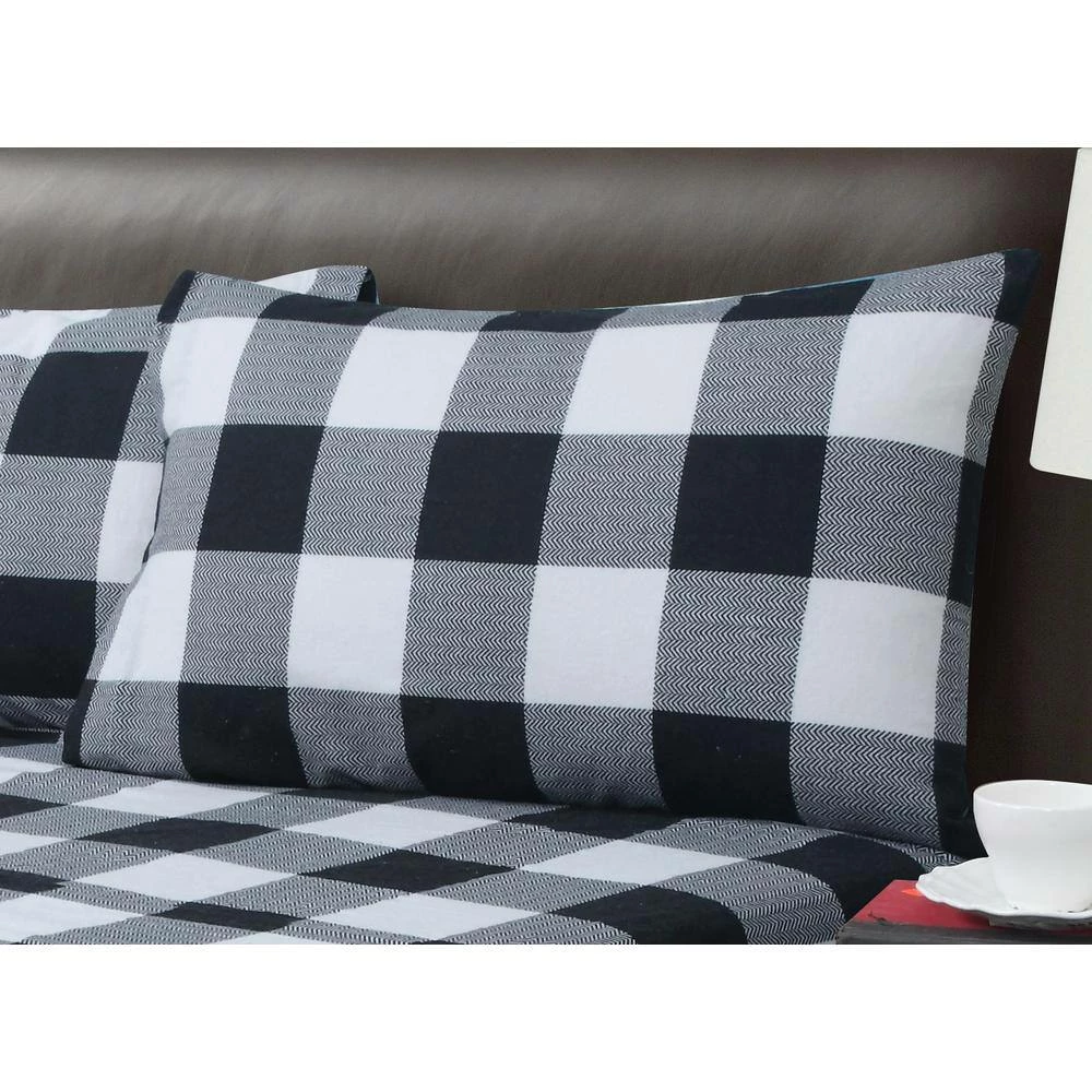Hot Sale ๐ Ebony Plaid 2-Piece Microfiber White Pillowcase Pair by Harper Lane ๐ 2 Hot Sale ๐ Ebony Plaid 2-Piece Microfiber White Pillowcase Pair by Harper Lane ๐ - Image 2