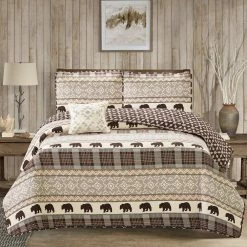 Cheap ๐ Grizzly Multi 4-Piece Full/Queen Polyester Quilt Set by Harper Lane โจ