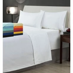 Hot Sale 🔔 6-Piece Blue Solid Microfiber King Sheet Set by Harper Lane 🤩 -Harper Lane Sales harper lane sheet sets 12961 4f 1000