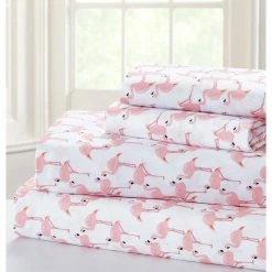 Best Sale ✔️ Flamingo 4-Piece White Microfiber King Sheet Set by Harper Lane ✔️ 5 Best Sale ✔️ Flamingo 4-Piece White Microfiber King Sheet Set by Harper Lane ✔️ -Harper Lane Sales harper lane sheet sets 13454 4f 1000