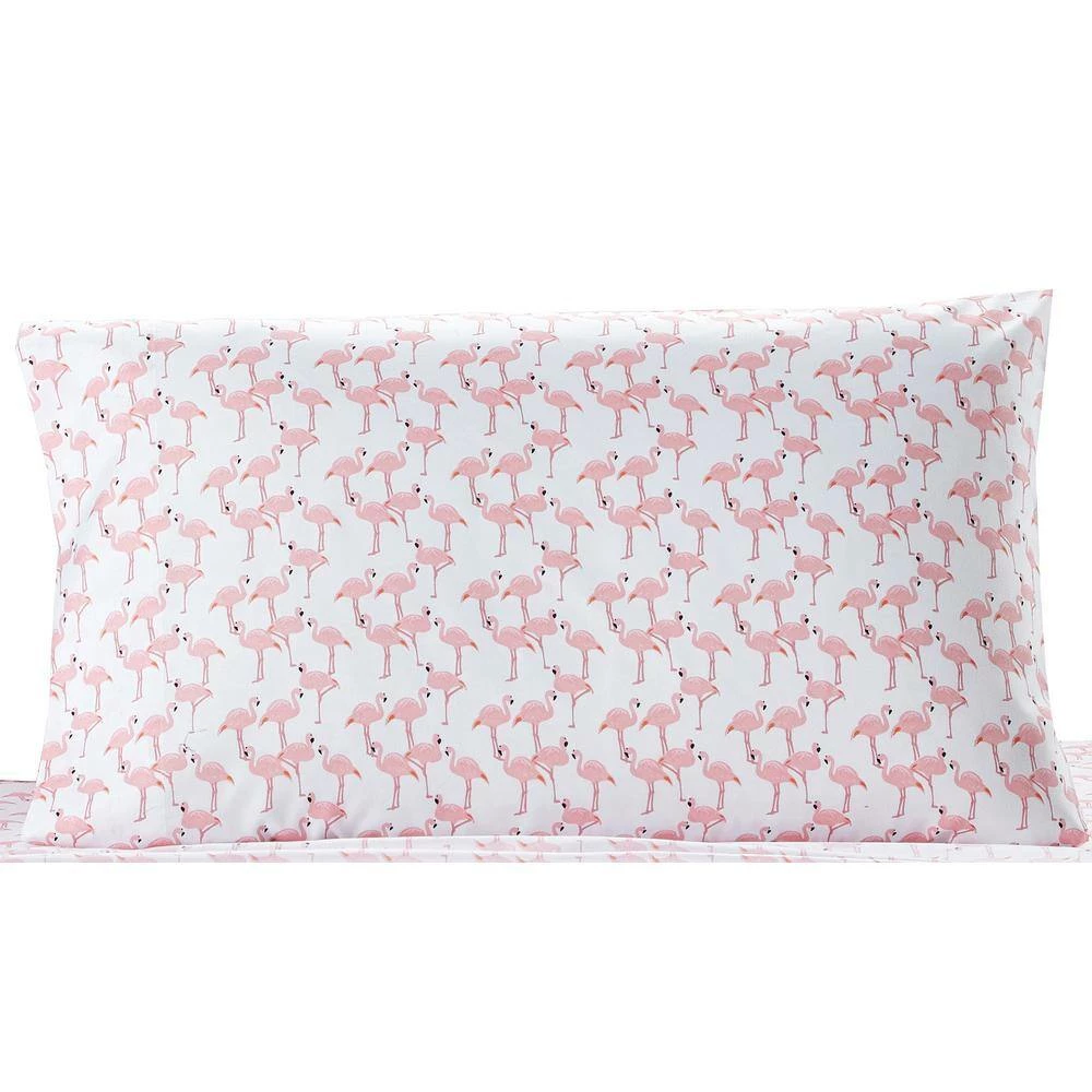 Best Sale ✔️ Flamingo 4-Piece White Microfiber King Sheet Set by Harper Lane ✔️ 2 Best Sale ✔️ Flamingo 4-Piece White Microfiber King Sheet Set by Harper Lane ✔️ - Image 2