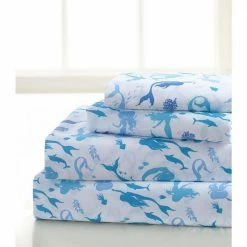 Deals 🎁 Mermaid Dance 4-Piece White Microfiber Full Sheet Set by Harper Lane 🔥 -Harper Lane Sales harper lane sheet sets 13872 4f 1000