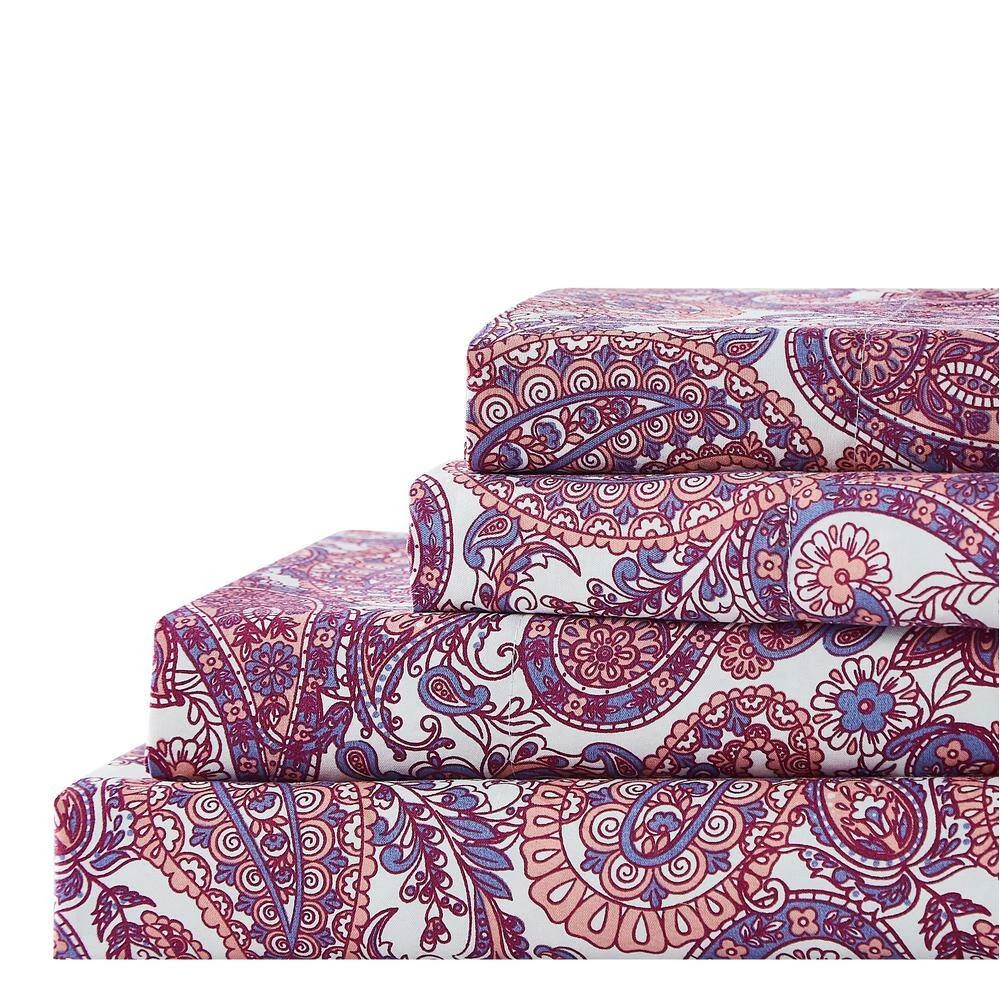 Flash Sale ๐ Abella Paisley 4-piece Pink Microfiber Queen Sheet Set by Harper Lane ๐ 2 Flash Sale ๐ Abella Paisley 4-piece Pink Microfiber Queen Sheet Set by Harper Lane ๐ - Image 2