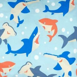 Brand new 🤩 Shark Tales 4-Piece Blue Microfiber Full Sheet Set by Harper Lane 🌟 -Harper Lane Sales harper lane sheet sets 15424 4f 1000