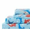 Brand new 🤩 Shark Tales 4-Piece Blue Microfiber Full Sheet Set by Harper Lane 🌟