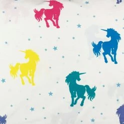 Hot Sale ✨ Rainbow Unicorn 3-Piece White Microfiber Twin Sheet Set by Harper Lane 🔔 -Harper Lane Sales harper lane sheet sets 15428 1f 1000