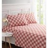 Best deal 🥰 Lodge Plaid 4-piece Red Microfiber King Sheet Set by Harper Lane 👏