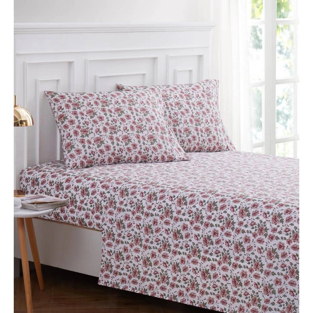 Buy โ๏ธ 3-Piece Pink Roses Microfiber Twin Sheet Set by Harper Lane ๐ 1 Buy โ๏ธ 3-Piece Pink Roses Microfiber Twin Sheet Set by Harper Lane ๐