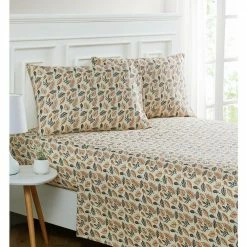 Coupon ✔️ Autumn Leaves 4-Piece Orange Microfiber King Sheet Set by Harper Lane 🤩