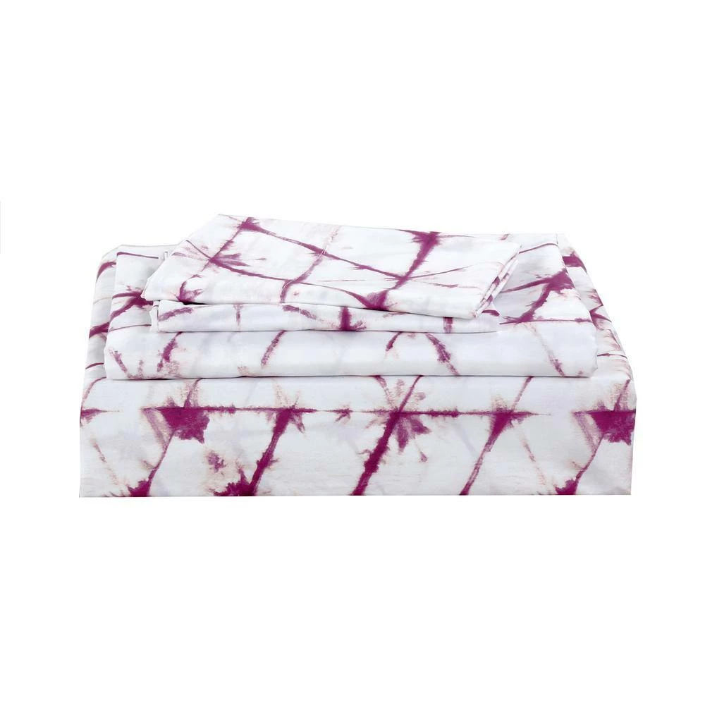 Budget โ Roxanne Tie Dye 4-piece Microfiber Purple Queen Sheet Set by Harper Lane ๐ 3 Budget โ Roxanne Tie Dye 4-piece Microfiber Purple Queen Sheet Set by Harper Lane ๐ - Image 3